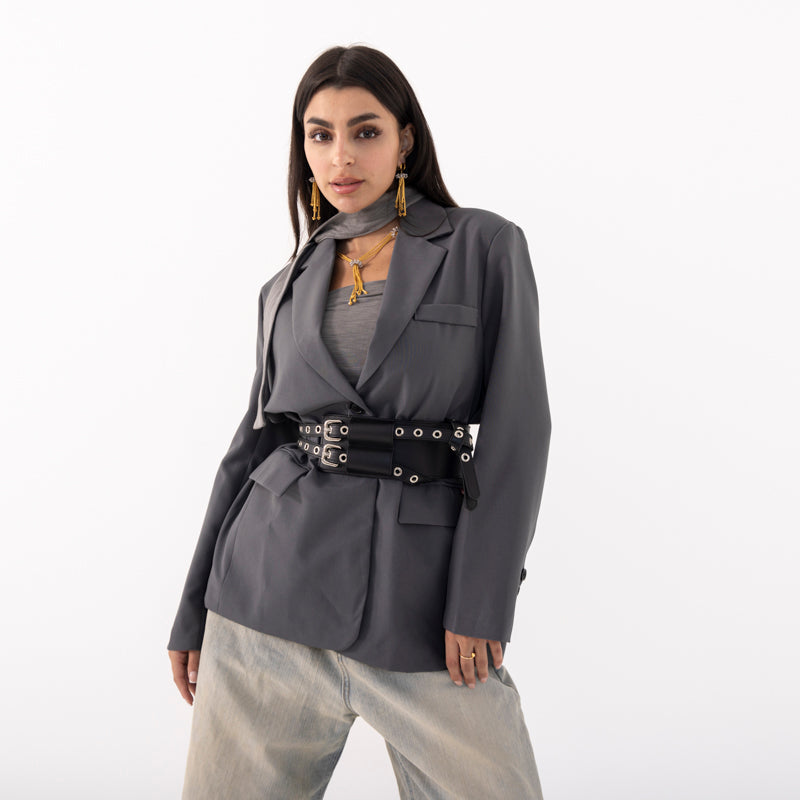 Oversized blazer with belt