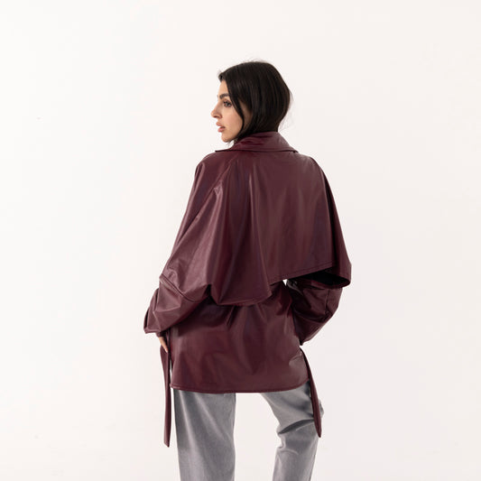 set of 2 - lather jaket and underneath top