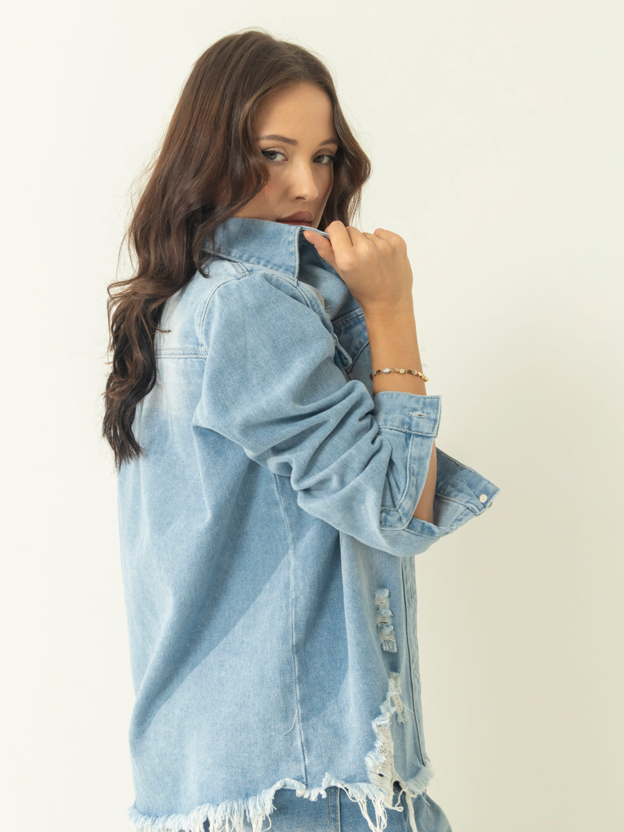 Long Sleeves denim shirt