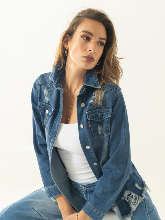 Long Sleeves denim shirt