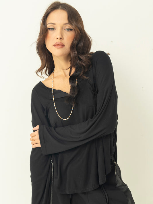 Twin Pocket Oversized Top