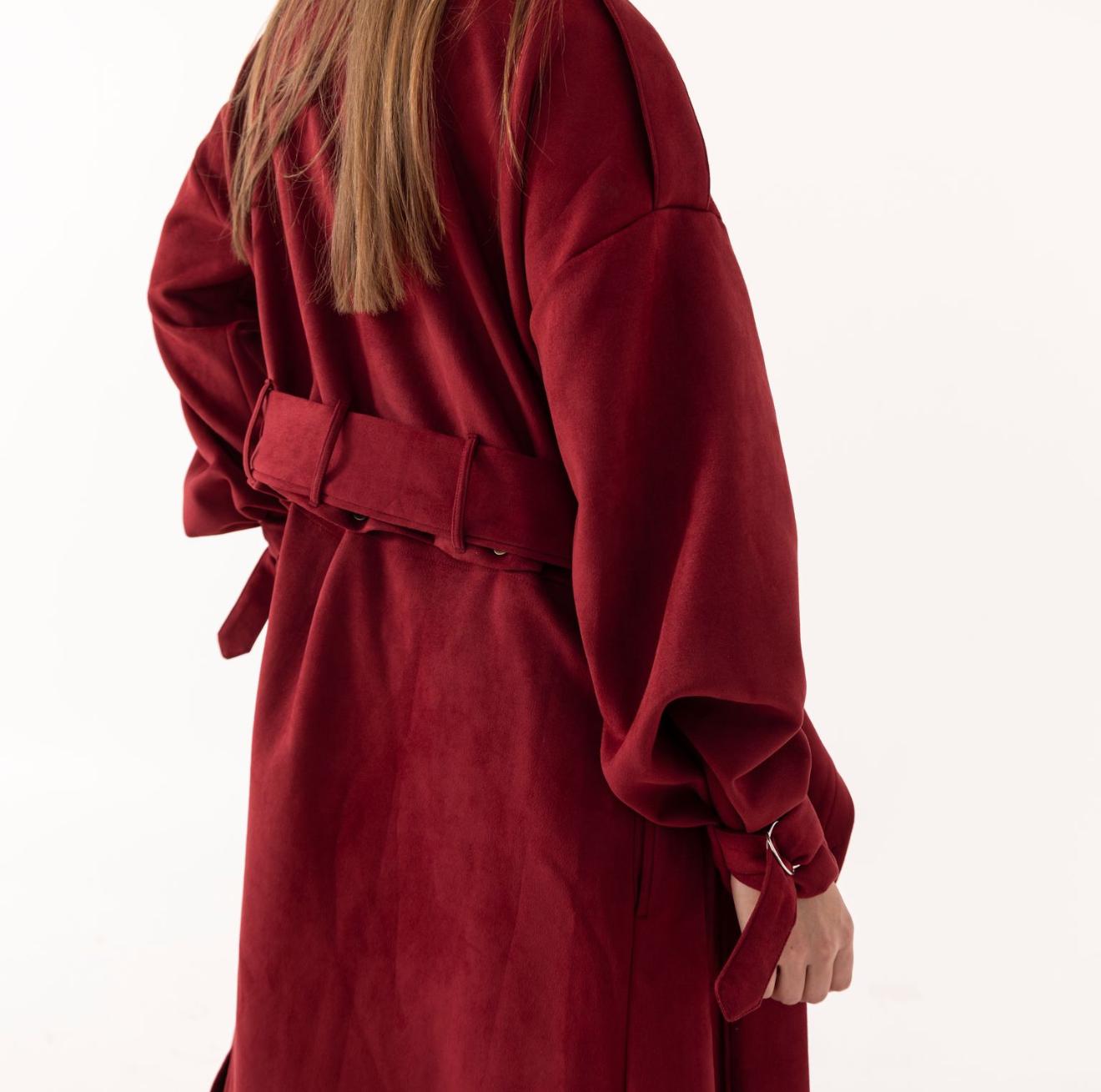 velvet trench coat - Convertible Style