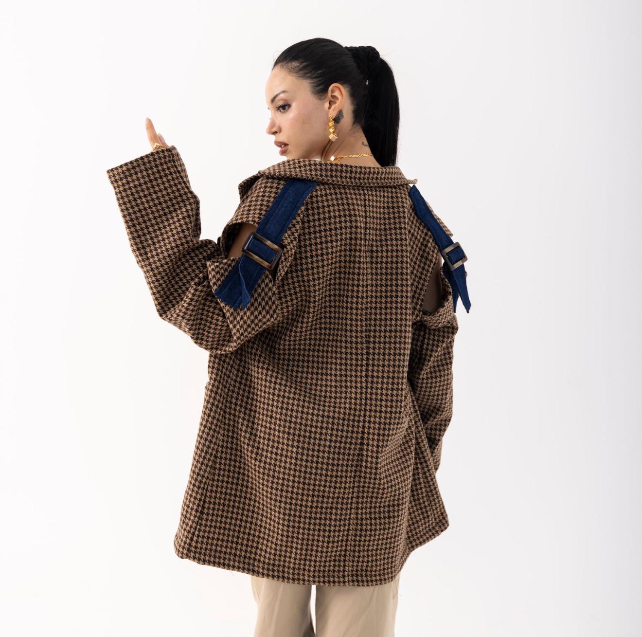 A soft wool oversized blazer