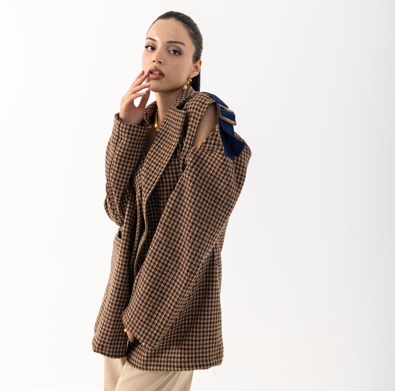 A soft wool oversized blazer