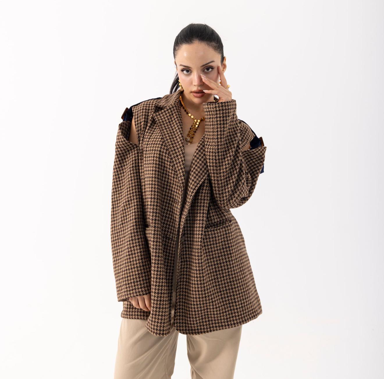A soft wool oversized blazer